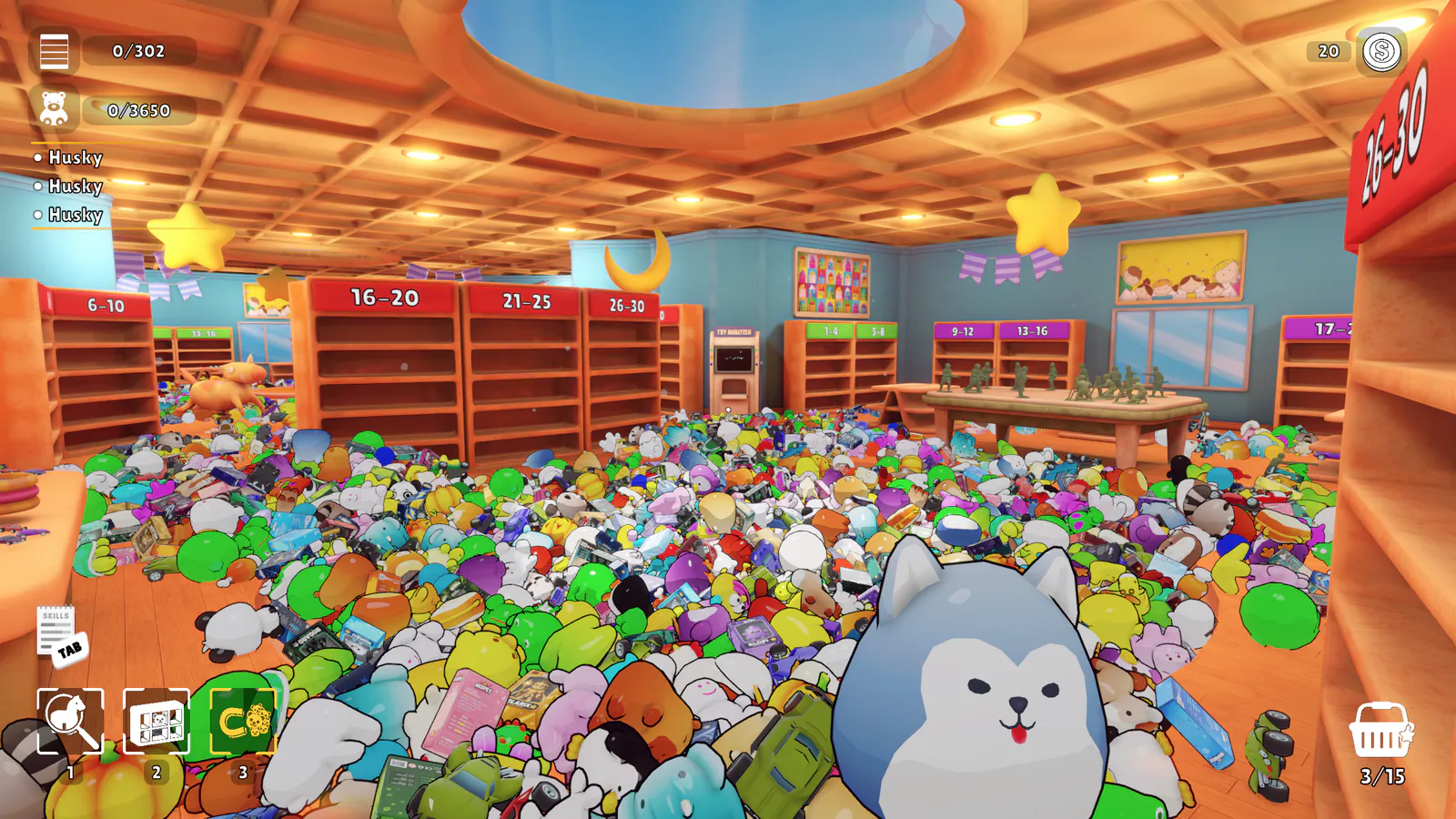Toys Co. — The floor is the inventory